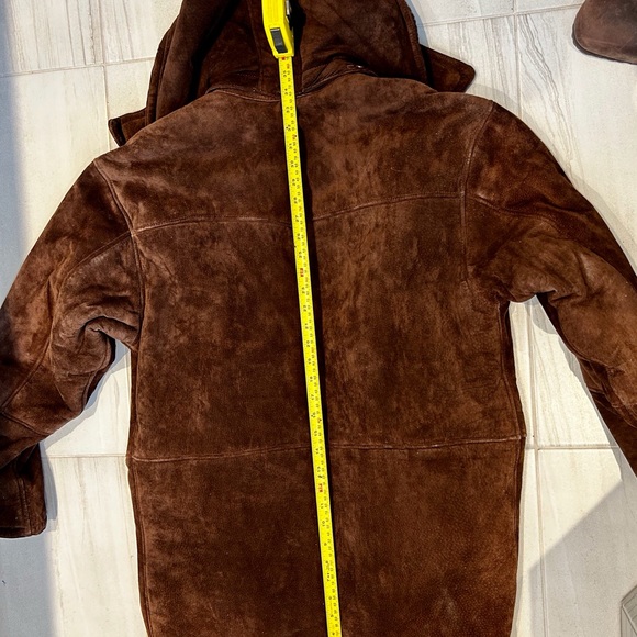 VINTAGE SHEEPSKIN SHEARLING “MARLBORO MAN” COAT JACKET WESTERN TRUCKER L BROWN - Picture 14 of 14